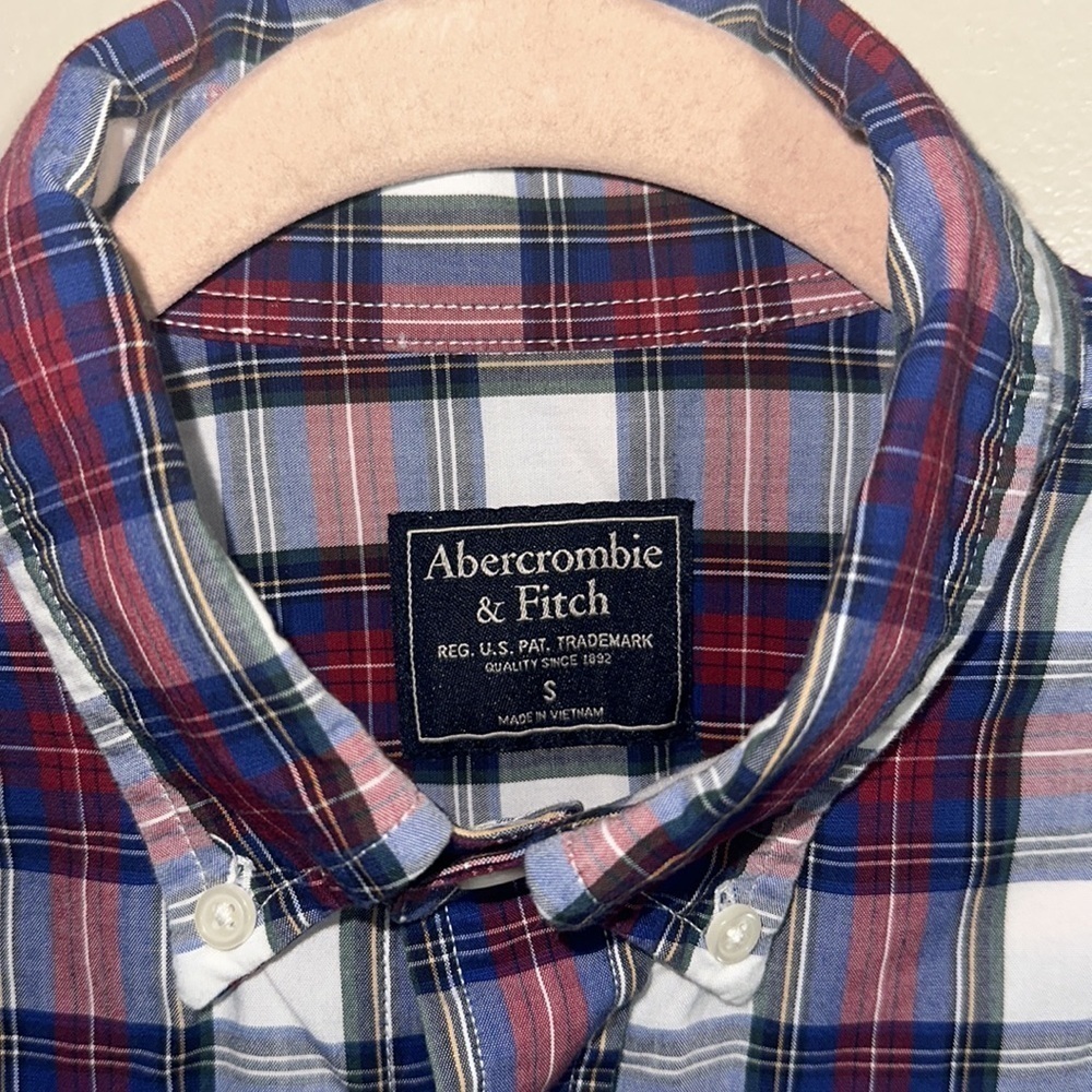 Abercrombie & Fitch Mens Plaid Shirt | Small - Picture 3 of 4